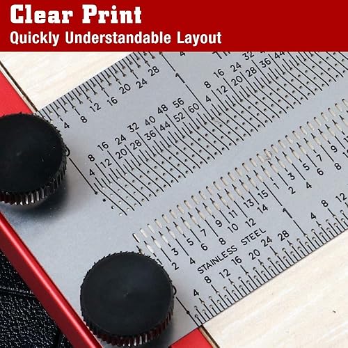 Miniatura 6 de Regla en T de 12 pulgadas, regla T de marcado de precisión, regla cuadrada en T para carpintería, herramienta de escritura de posicionamiento de