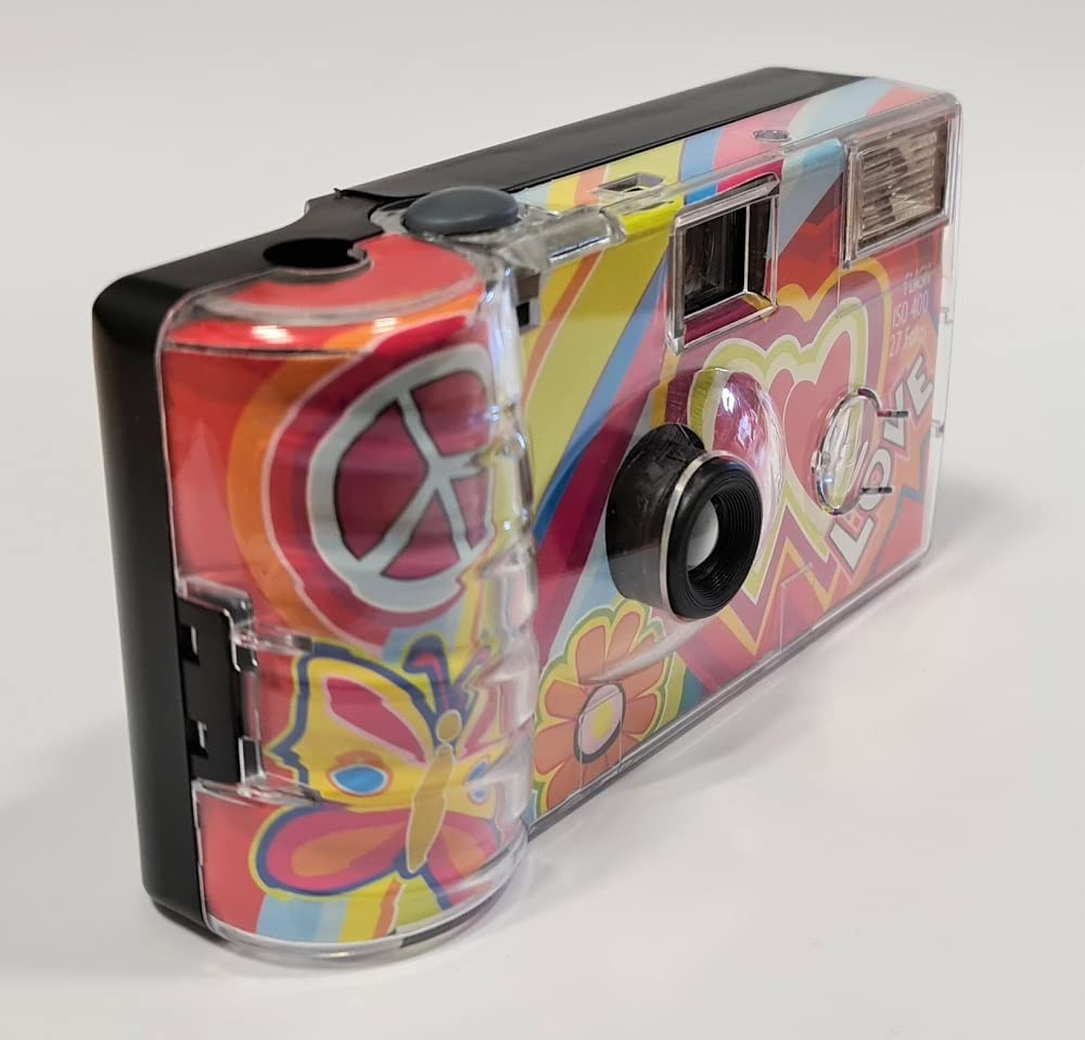4X 1A PHOTO PORST Einwegkamera Edition Love Kult, Rainbow mit Herzen, mit Blitz, Batterien und Film (4er Pack, je 27 Aufnahmen)