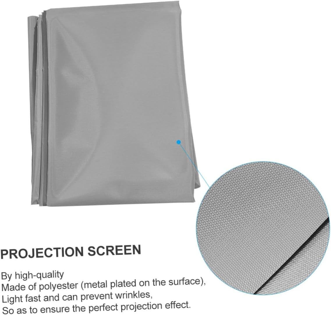 Projector Screen with Hook and Loop Fastener Wrinkle-Resistant Polyester Cinema Wall Cloth for Home Theater Business Classroom and Conference Projection