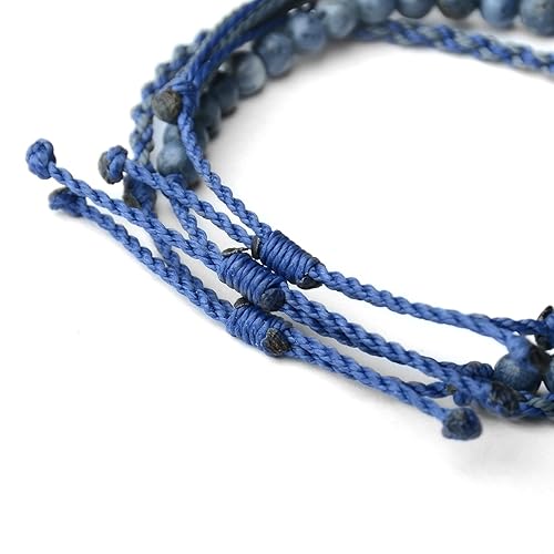 Miniatura 460 de Handmade Natural Stone Beaded Healing Bracelet Gift for Men Adjustable Rope String Bracelet (picasso jasper, Adjustable)