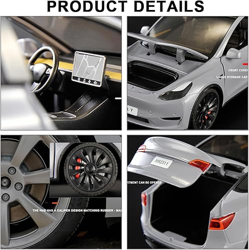 Miniatura 6 de Coches de juguete modelo Y modelo 124 modelo Y, modelo Y con luz, modelo Y modelo grande de juguete adecuado para niños y adultos, regalo de