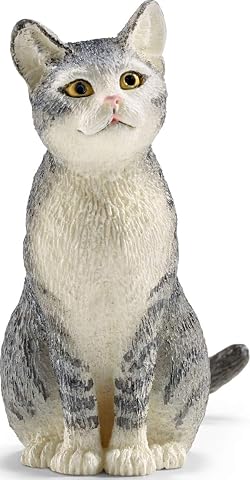 Schleich Oturan Kedi Figürü, 4 cm