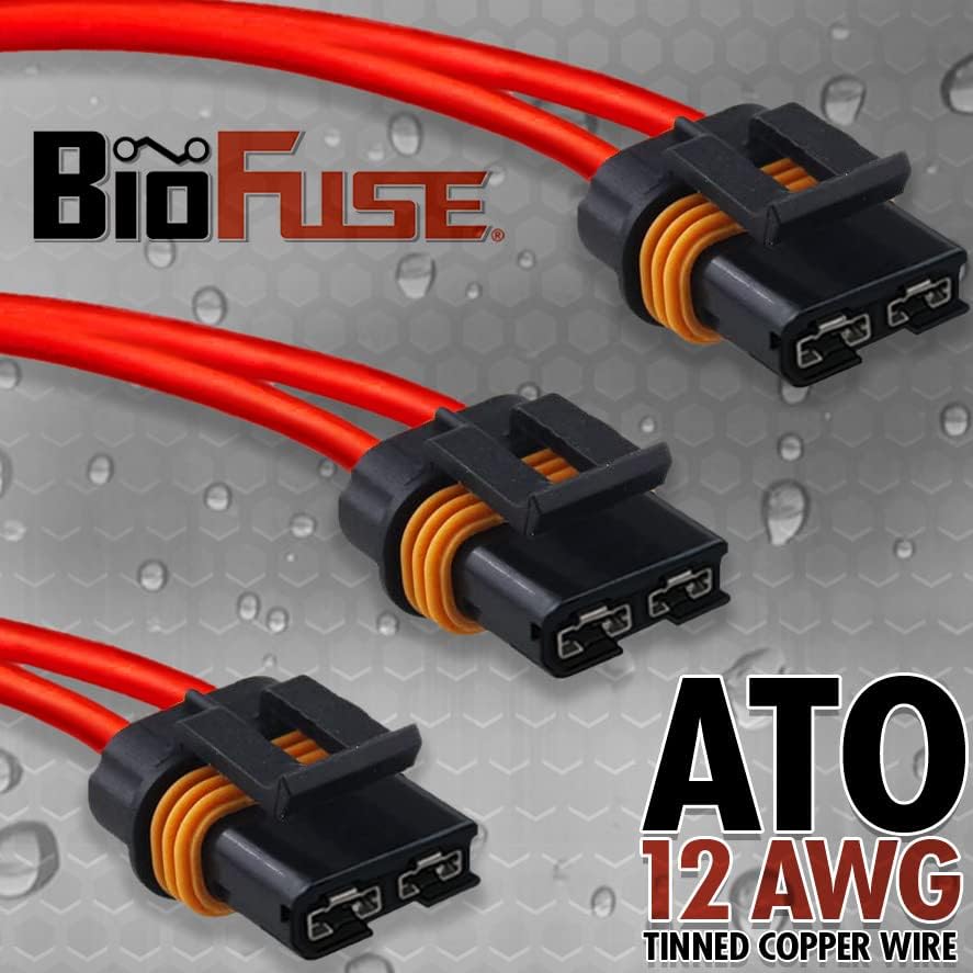 Miniatura 2 de BioFuse Portafusibles impermeable ATO 12-AWG estándar para montaje en panel en línea, para uso automotriz y marino. Grupo de cuchillas ATOF, ATC,