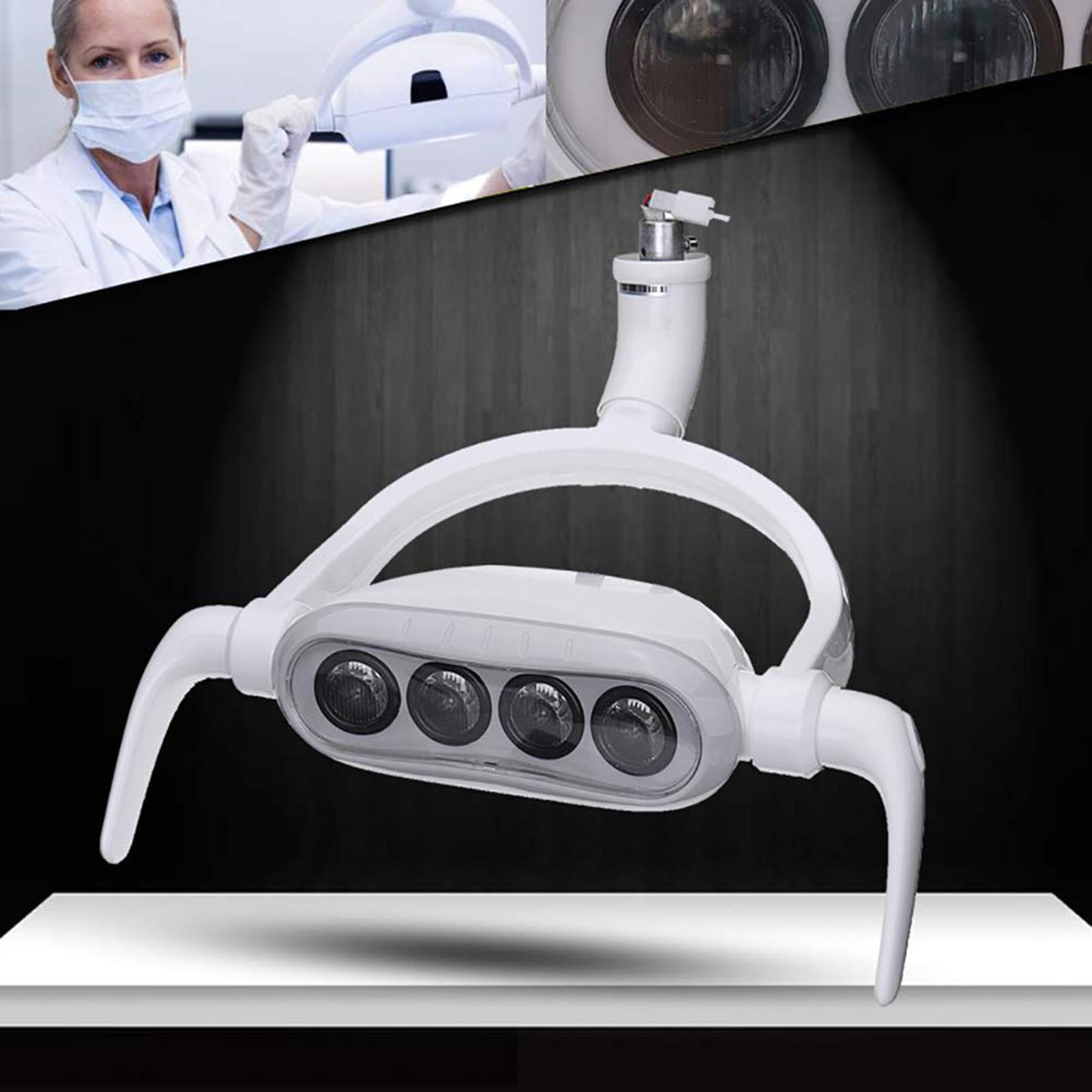 SenhE Chirurgiczna lampa ustna, światło stomatologiczne, regulowane zimne światło LED, bezcieniowe, chirurgiczny czujnik badawczy, lampa do akcesoriów do krzeseł dentystycznych
