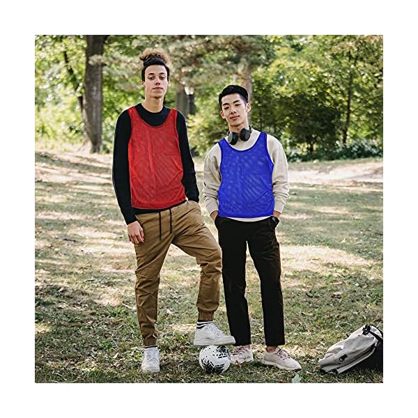 Super Z Outlet 12 Pinnies Scrimmage Vests Team Practice Jersey for Child Youth Teen Lightweight - Image 4