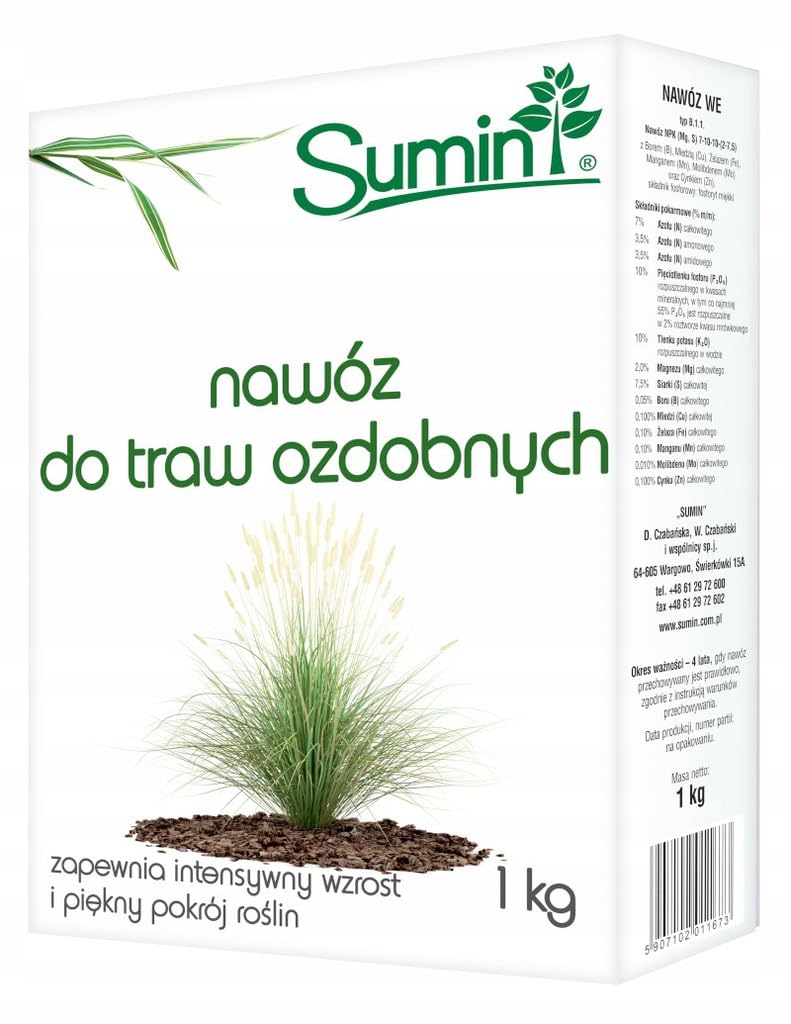 Fertilizer For Ornamental Grasses 1 kg Granular - Important Nutrients Plant do rutyny upiększającej, praktyczny rozmiar