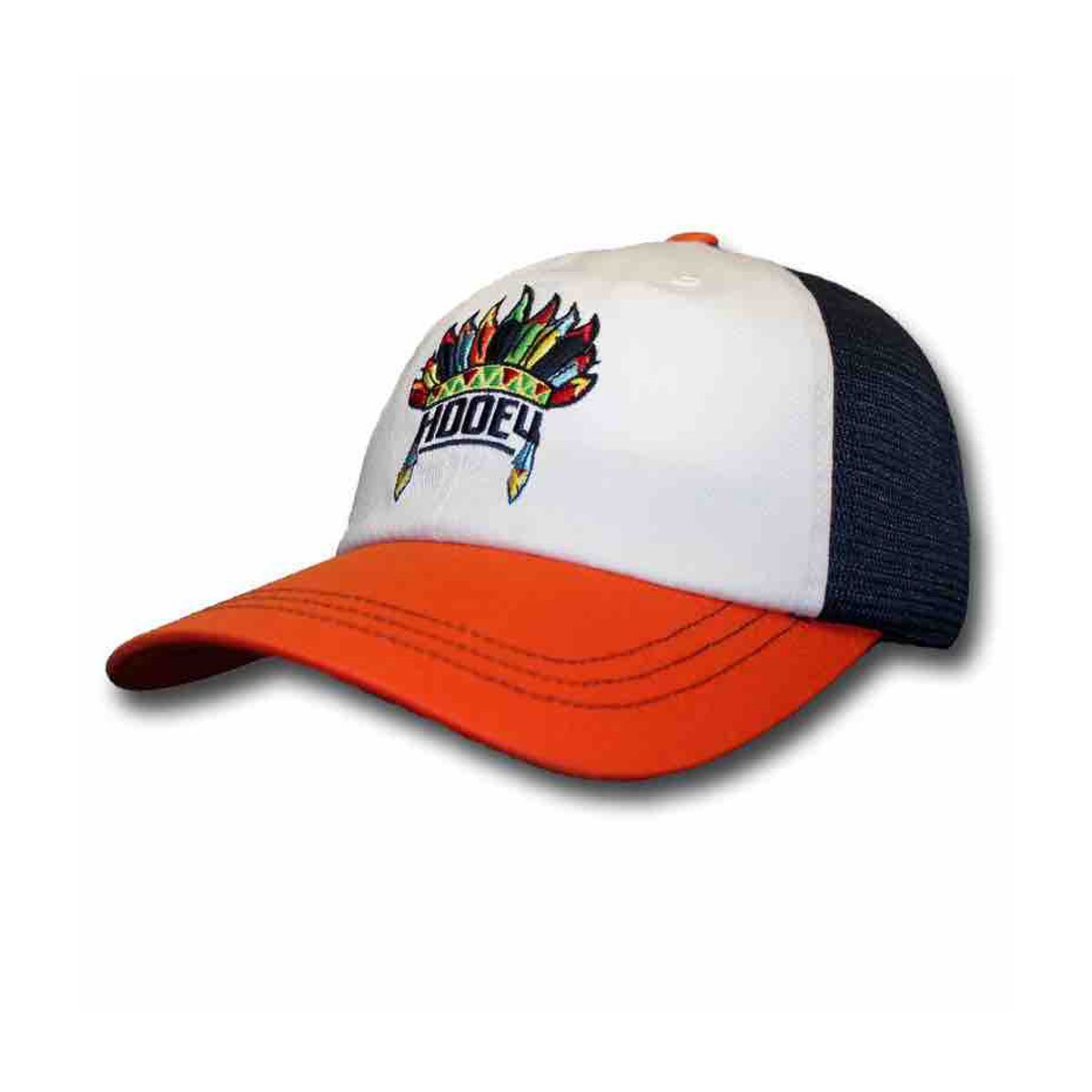 HOOey"Nana Ladies Orange/White/Navy Adjustable Snapback Trucker Hat - 1679T-ORNV