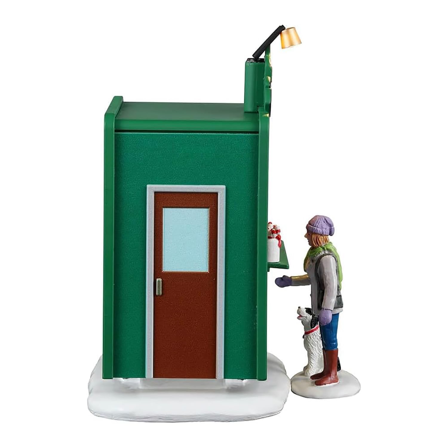LEMAX Lot de 2 Figurines Lumineuses « Cocoa Express » en résine, Brun, Transparent, 11,7 x 11,7 x 12,8 cm