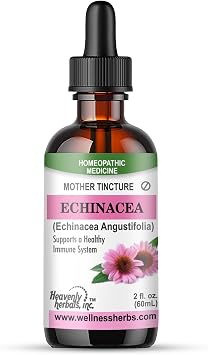 Heavenly Herbals, Inc. Echinacea Q Echinacea Angustifolia Mother Tincture - Supports Healthy Immune Function Aids in Detoxification - 2. Fl oz - WellnessHerbs Ships from USA