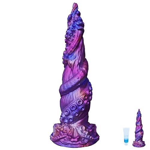 Huge Tentacle Dildo with Suction Cup Big Anal Toy - 9.84" Monster Octopus Fantasy Dildo Silicone Prostate Dildo for Beginner Thick Anal Plugs Adult Toys Sex Toy - Tentacle Dildo