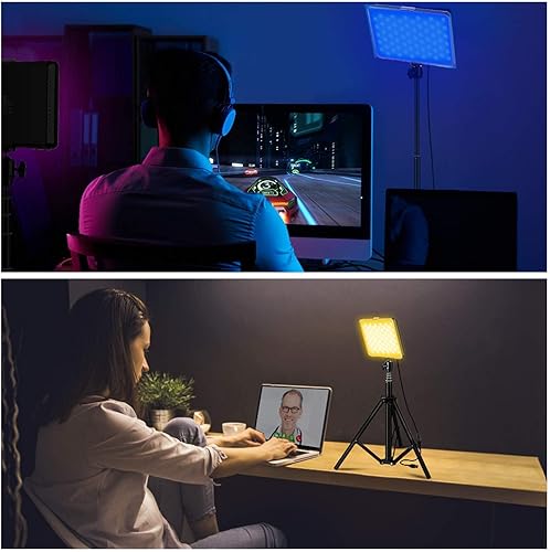 Miniatura 6 de Juego de 2 paquetes de iluminación de video luz LED Sutefoto para fotografía de video kit de luz de arranque con dos trípode ajustables brillo