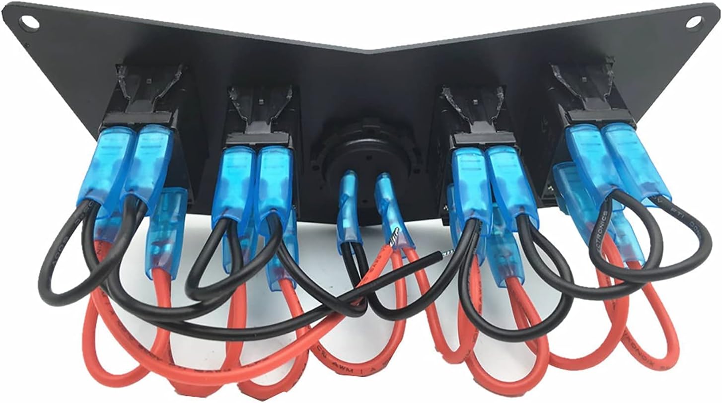 Switch Panel Route Switch Panel 4-bit Combination Yacht Control Switch Simple Switch Panel Easy to Install (Color : Orange, Size : 8x8.5x9cm) (Red 8x8.5x9cm)