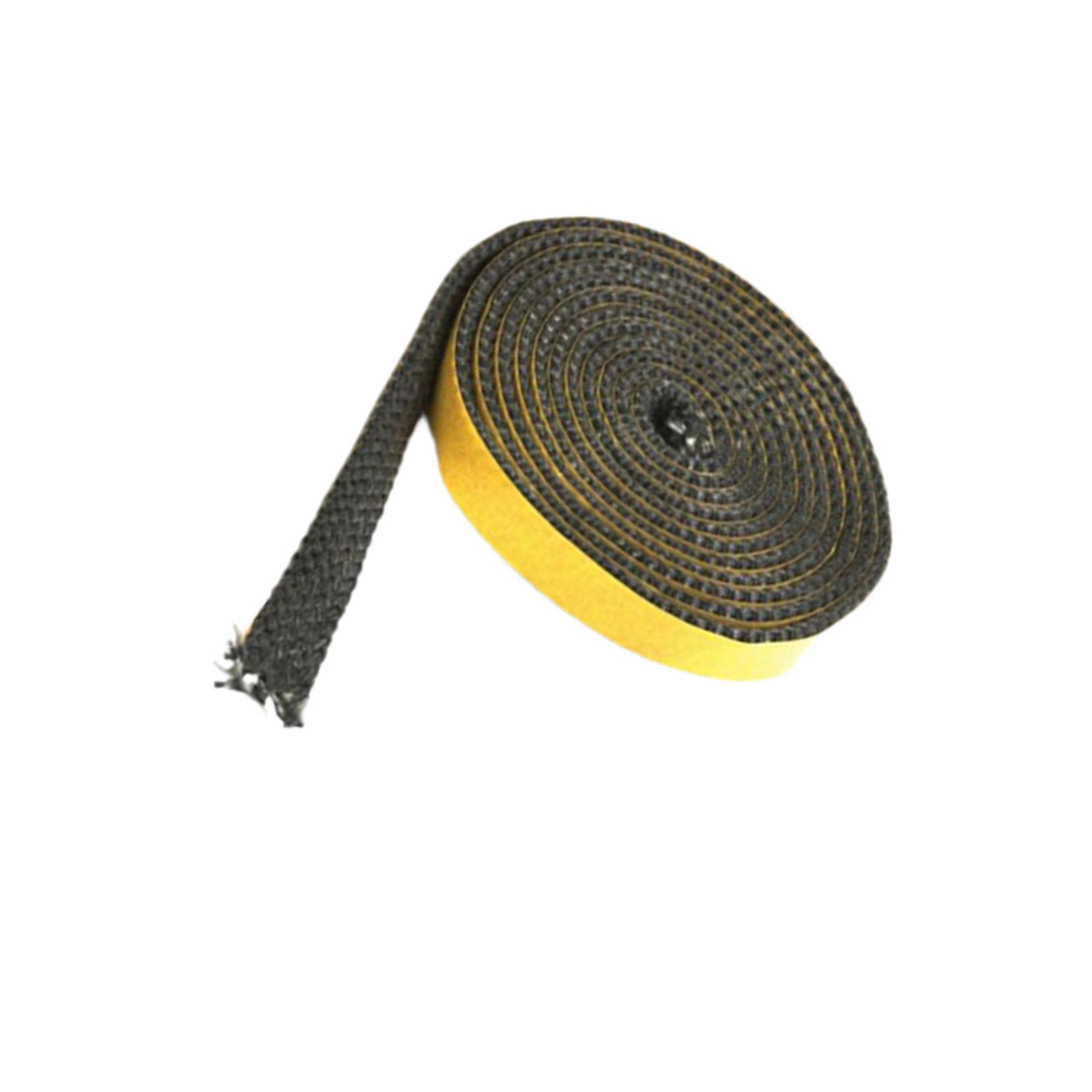 Ktuxzci Replacement Fiberglass Flat Gasket Tape Fit For Ensuring Stoves Remain Efficient Throughout Seasons Window Stoves Fireplace Door Seal Glass Flat Rope, 3X15x2.5m