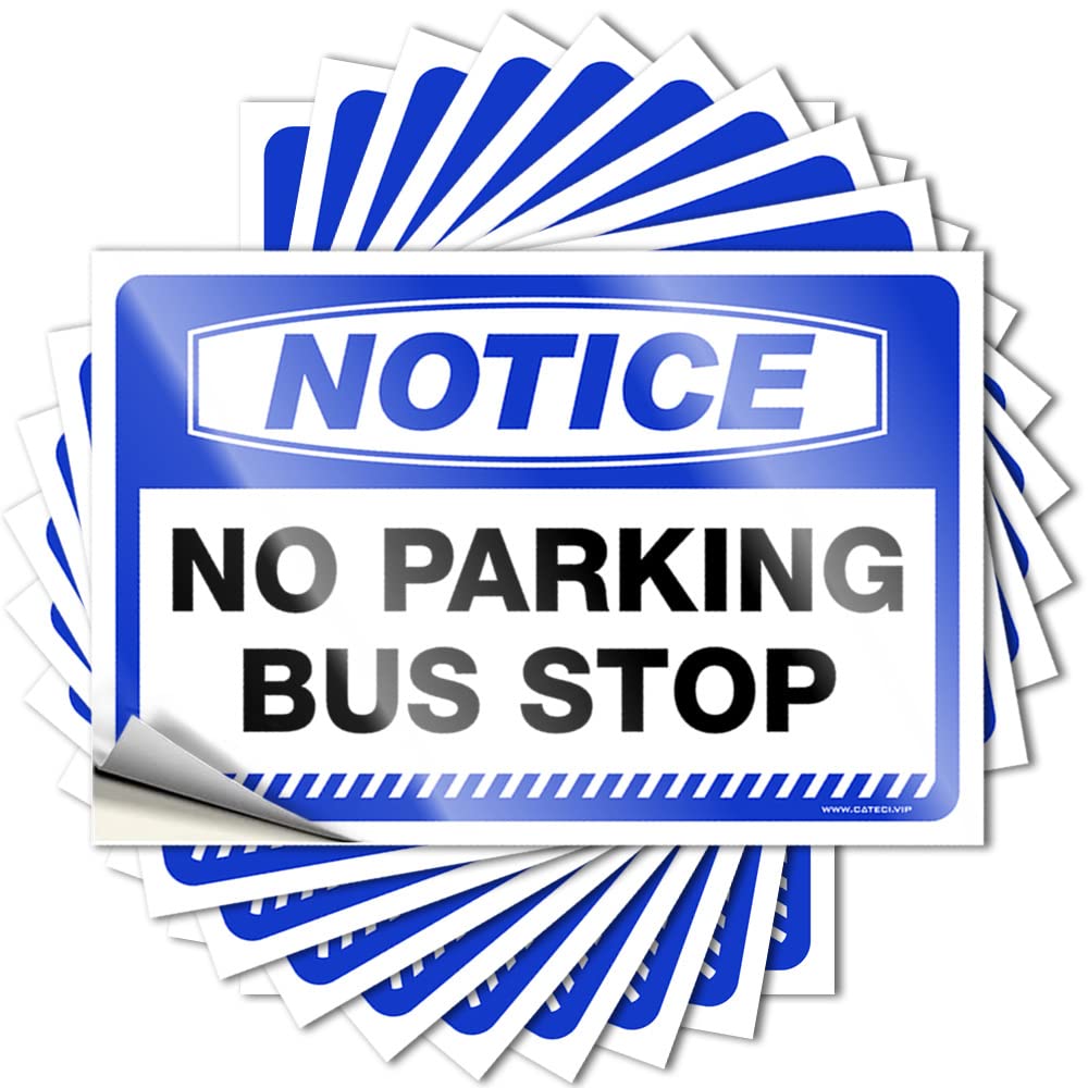 Funky Room Decor Decals - Love Things Wall Notice No Parking Bus Stop(6X9CM)