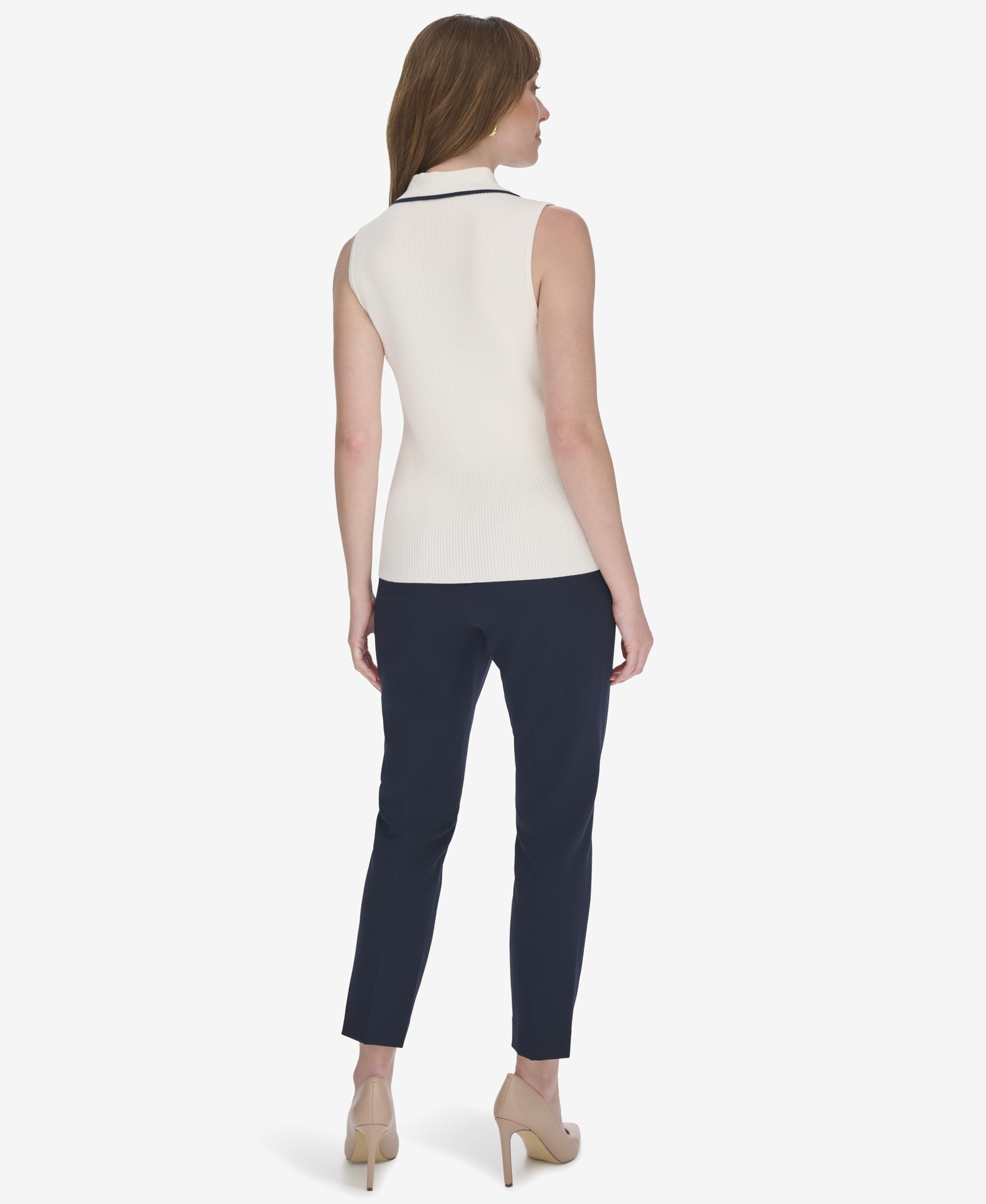 Tommy Hilfiger Damen Polo Sweater Sleeveless Top Ärmelloses Poloshirt (1er Pack)