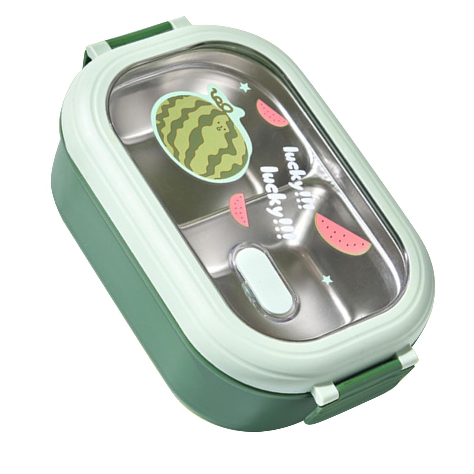 Greensen Lunch Box, Lunch Box Termico in Acciaio Inossidabile con Scomparti Divisi Rimovibili, Contenitore per Alimenti a Tenuta Stagna, Portatile per Gli Studenti Scolastici in Ufficio Pendolarismo