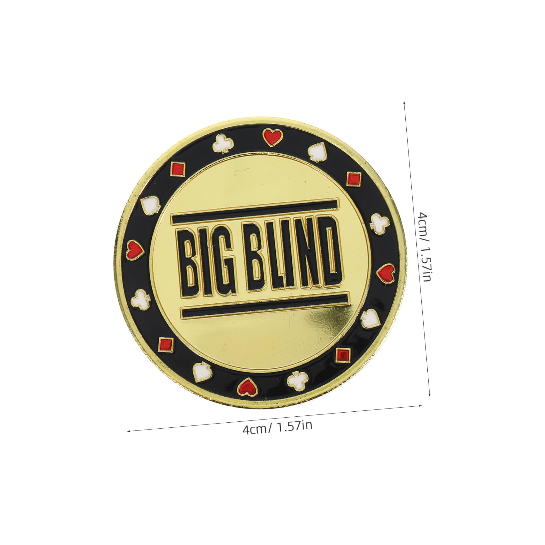 Vaguelly Metal Poker Button Round Design Bright Colors for Poker Games and for Enhanced Gaming