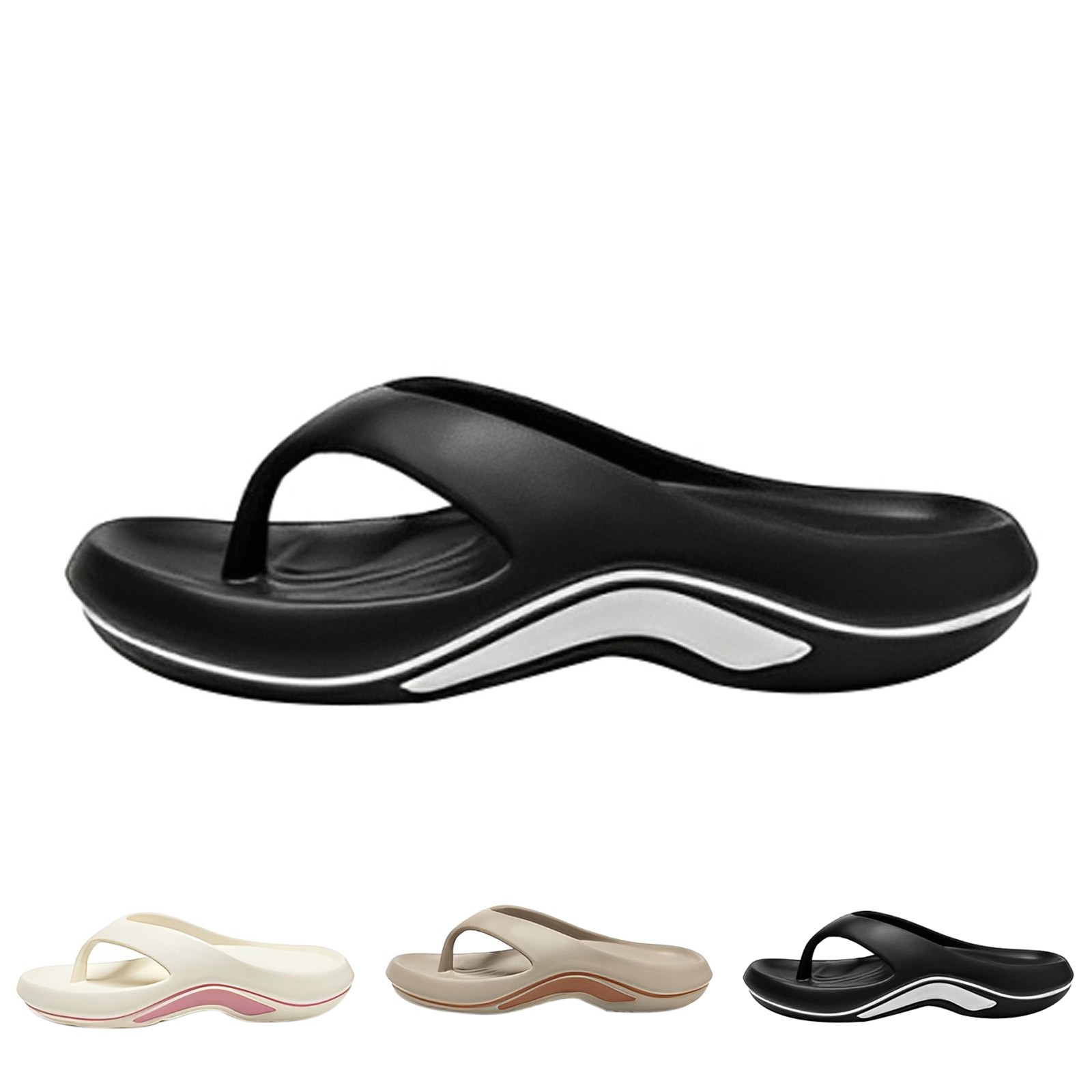 Ciabatte ortopediche da donna 2025 Orthofit, sandali estivi, ciabatte aperte, pantofole da spiaggia, pantofole leggere, estive, impermeabili, antiscivolo, bianco, 36 EU