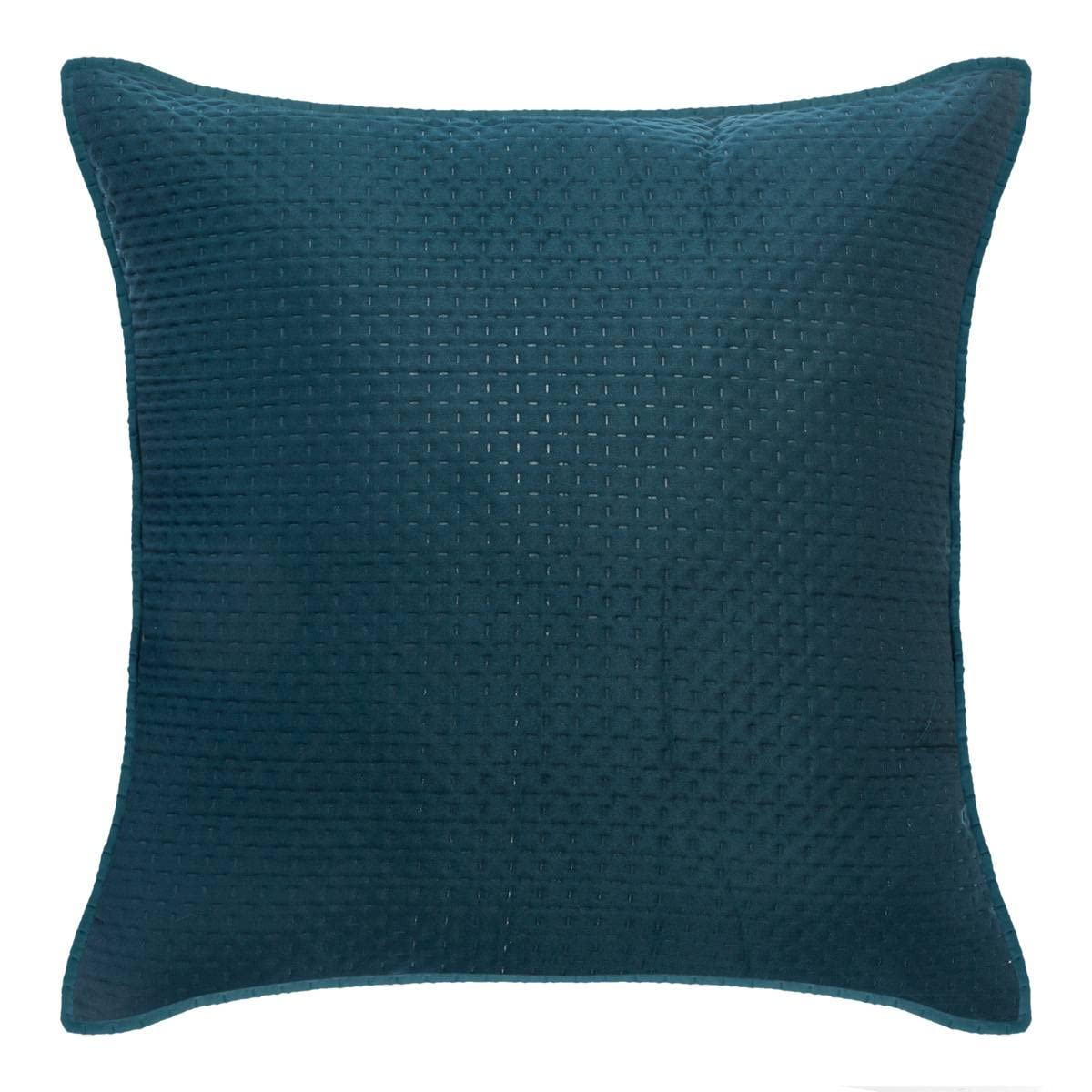 Atmosphera - Dessus de lit + 2 taies Dolce Bleu Canard - 260x240 cm