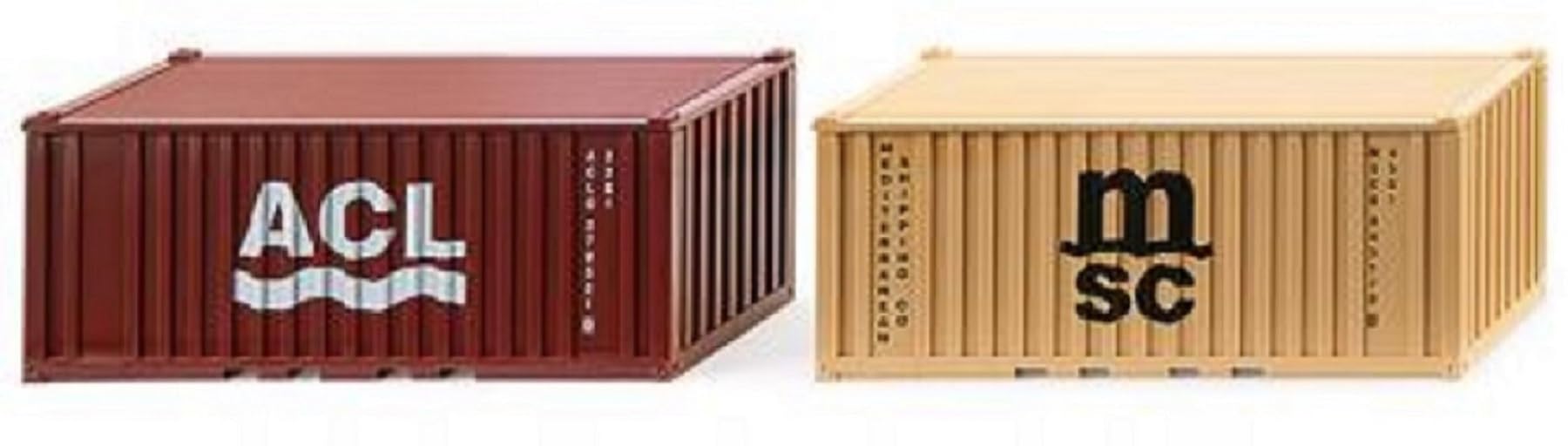 Wiking 001826 Accessory Pack 20 Inch Container, Miniature Model 1:87 Not a Toy, Multicolor