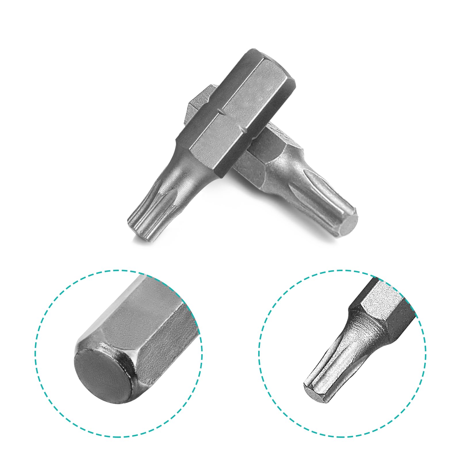 Produktbild von Torx Bits T10–T40 – Chrom-Vanadium, 50 Mm – Aus Deutschland – Einzelwahl Möglich