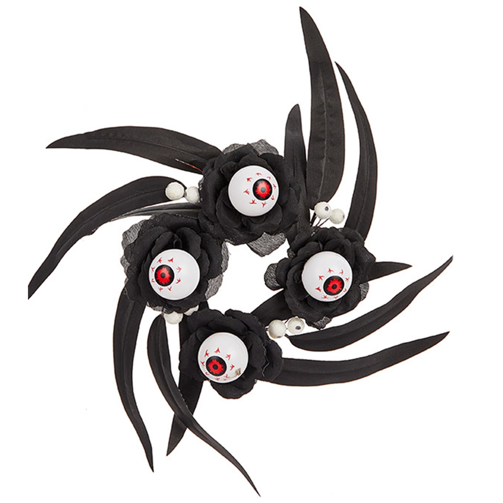 Tsophreniq Halloween Candlestick Wreath Halloween Decorations Artificial Flower Rings Garlands Party Table Centerpieces Decorations Holder