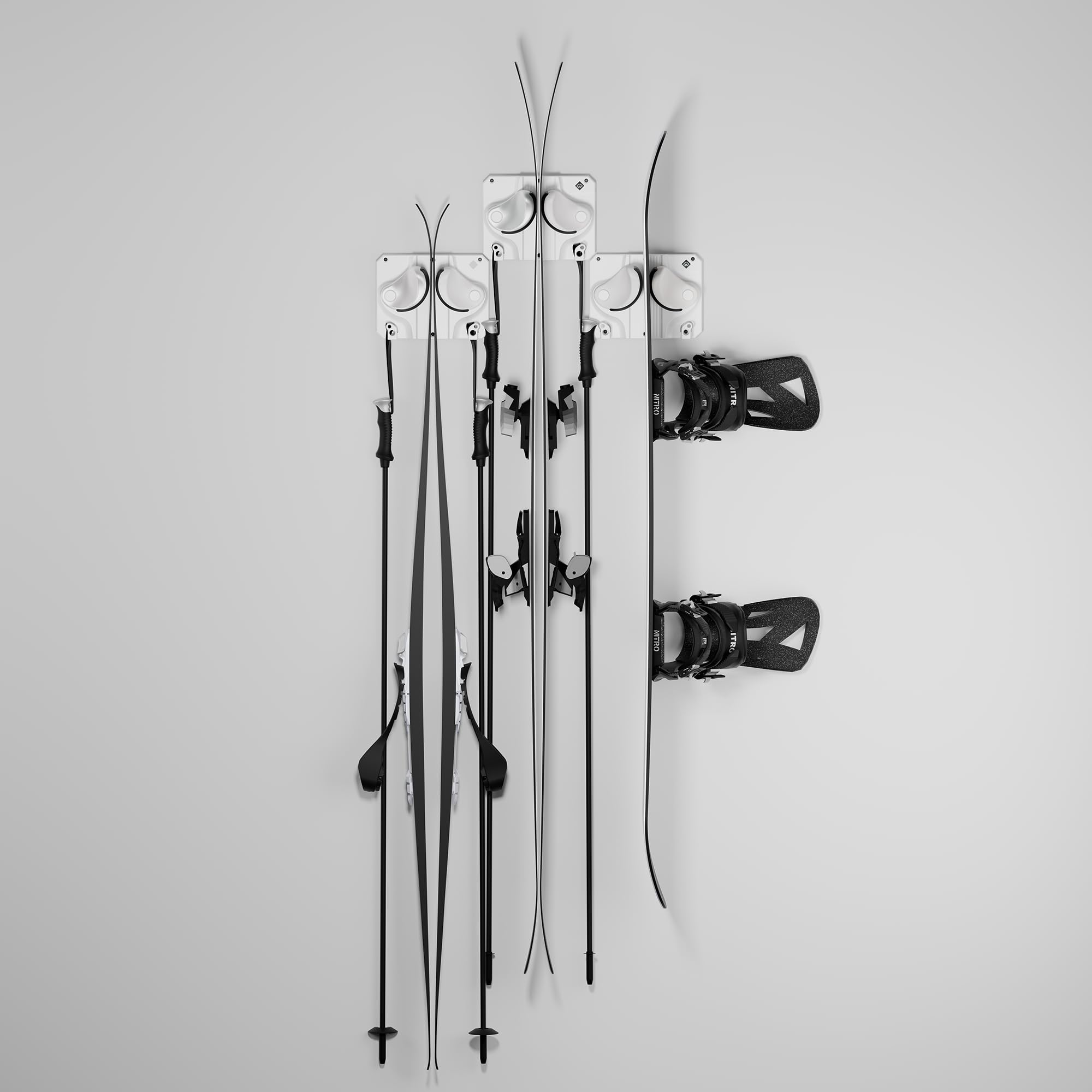 Rack quadruplo da parete Supporto 4 tavole Surf Snowboard Deposito sci | Leroy Merlin