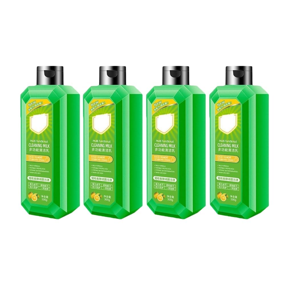 All Purpose Multi-Functional Cleaning Milk | Cleaner Liquid for Kitchen & Bathroom | Strong & Stain Remover for Stove Tops, Tiles, Glass (4, 250Ml)-picture-21