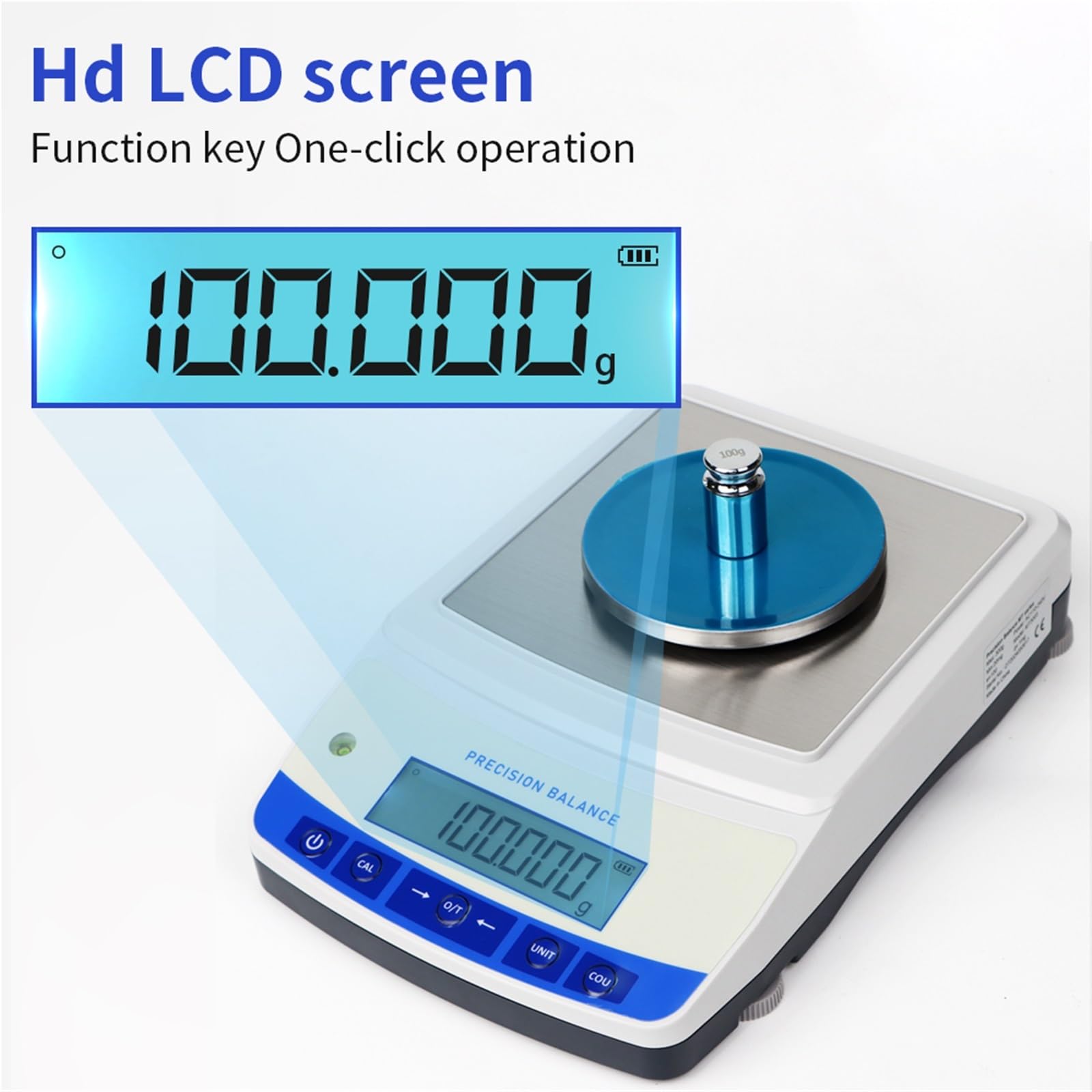 Básculas digitales de laboratorio, Balanza electrónica de alta precisión de 500 g a 0,001 g, balanza analítica de laboratorio, báscula de cocina for joyería con puerto RS232