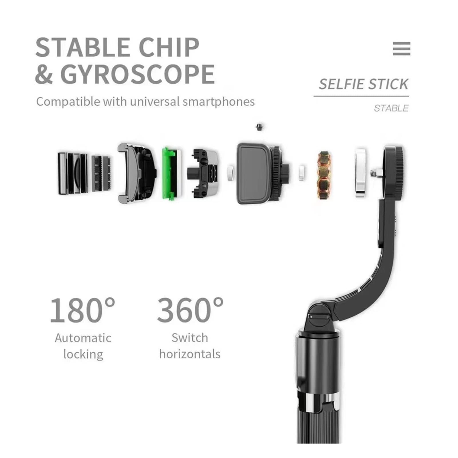 Gimbal Estabilizador de Mano Teléfono móvil inalámbrico Grabación Video Smartphone for teléfono con cámara acción Transmisión en Vivo(VIP Style No Box)