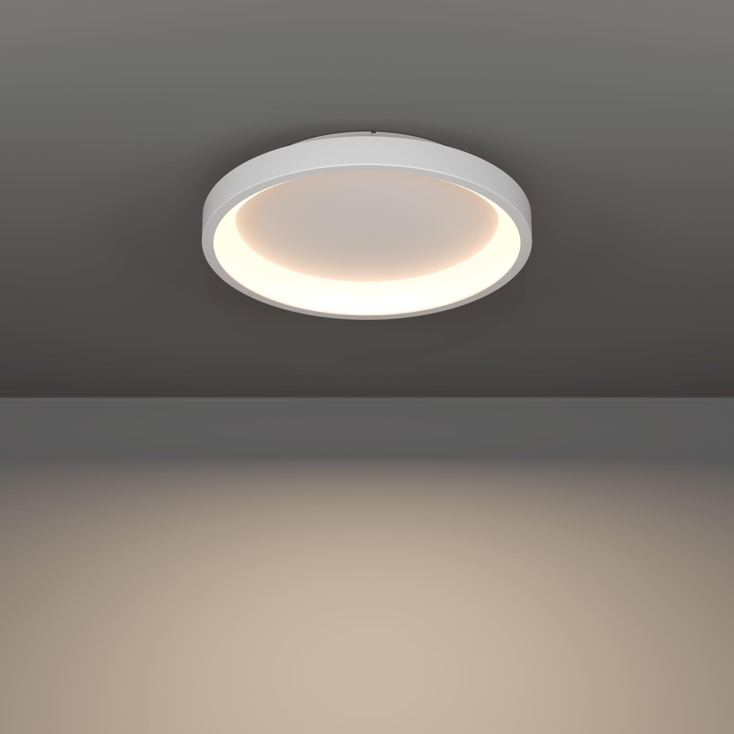EGLO connect.z Smart-Home LED Deckenleuchte Loretello-Z | Deckenlampe dimmbar, ZigBee, Matter, App und Sprachsteuerung Alexa, warmweiß-kaltweiß, RGB, weiß, Ø 35 cm