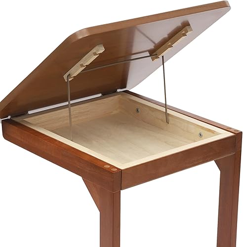 Miniatura 8 de Mesa auxiliar en forma de C con ruedas, mesa auxiliar de madera de 2 niveles para sofá, bandeja de TV, mesa de lectura con almacenamiento ajustable