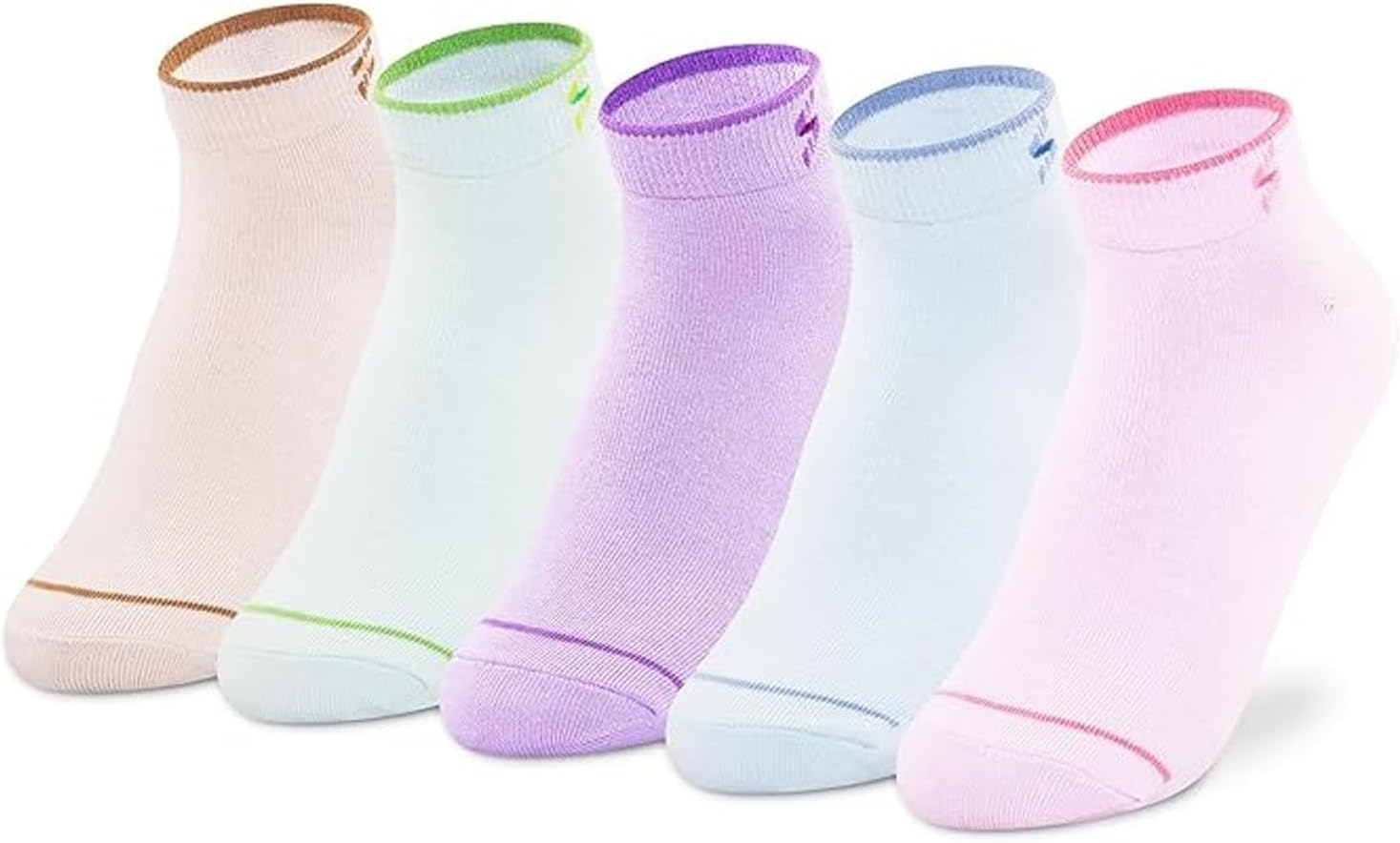 Supersox Ankle Socks For Women Made With Premium Cotton. Solid Design, Anti Odour & Anti Bacterial, Ideal For Daily Casual Wear/Gym/Office - Pack Of 5, Free Size (Pastels, Ankle Length, Multicolor)