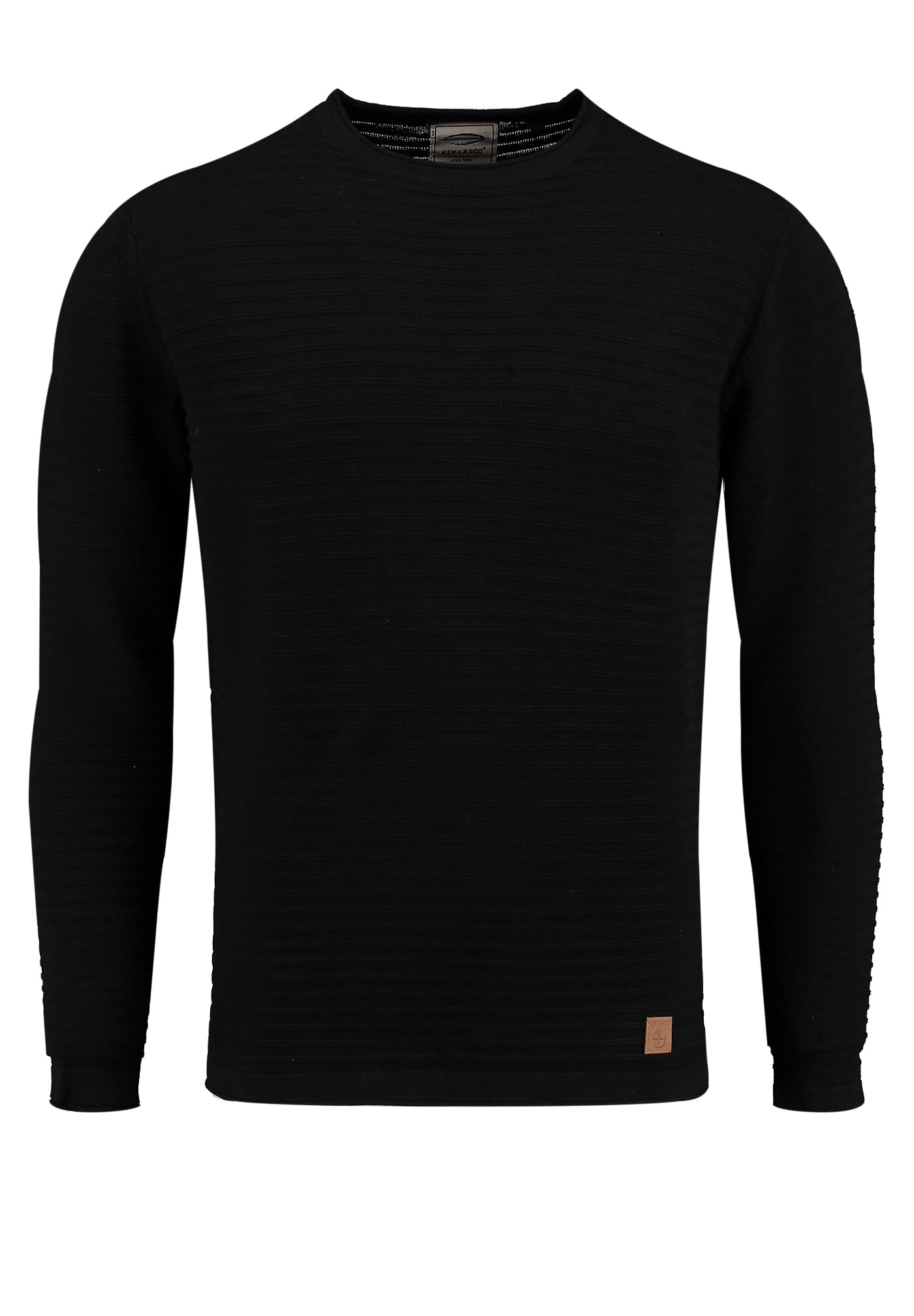 KEYLARGO Klmanuel okrągły sweter męski, Black (1100), XXL