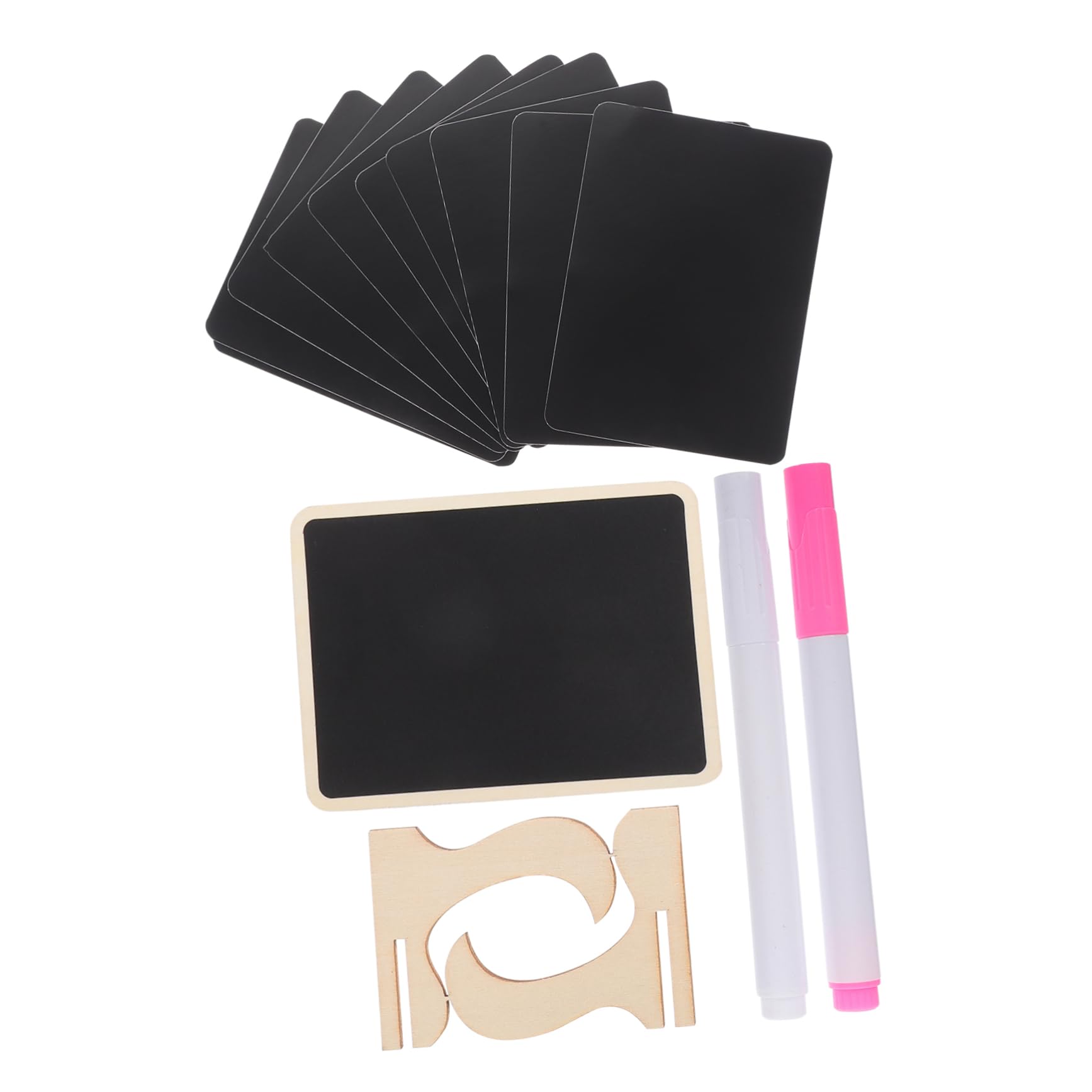 ARTIBETTER 1set Mini Chalkboard Sign Message Boards Protective Films and Pens for Home Office and Event Decoration Reusable Display Tags
