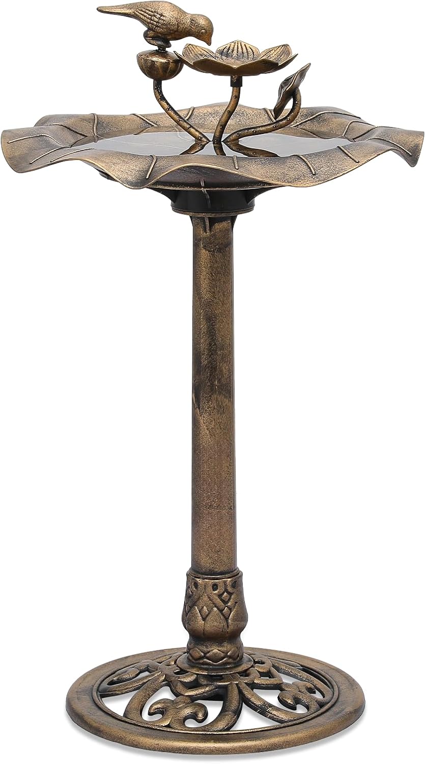 MoNiBloom - Pedestal De 28 Pulgadas De Altura Para Pájaros, Fuentes De