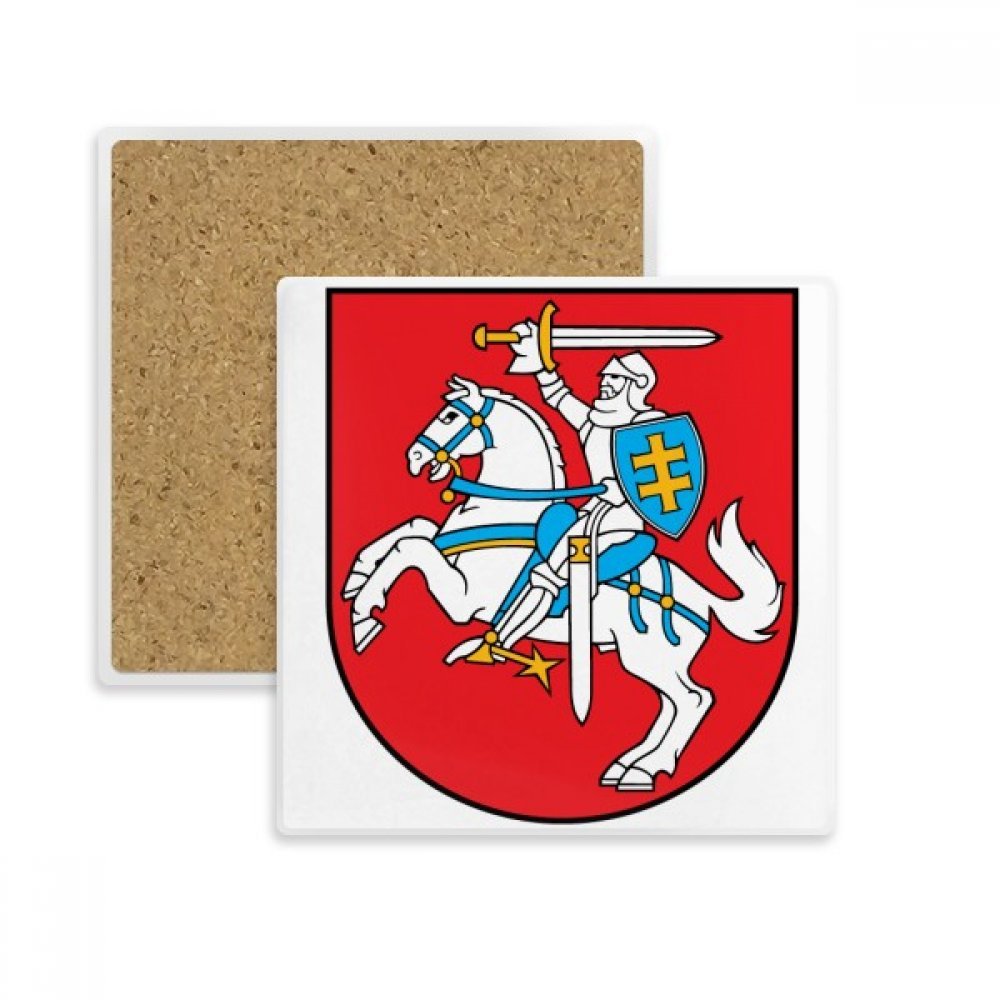 Cadeau boisson : coffret tasse et dessous de verre blason Lituanie