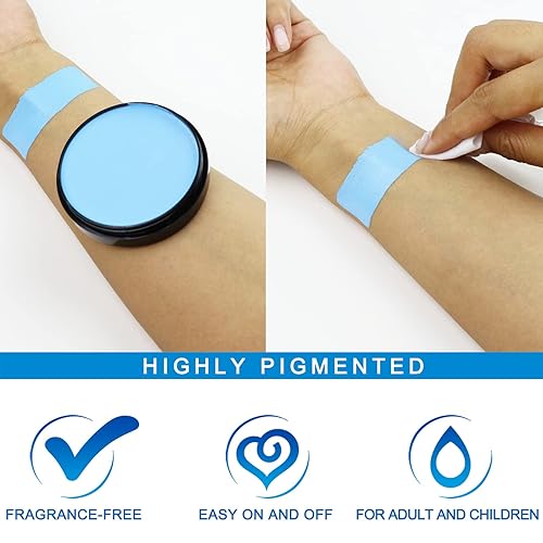 Miniatura 4 de MEICOLY SFX - Pintura facial para el cuerpo, 1.05 onzas, a base de agua, lavable, para adultos y niños, SFX Avatar Scary Cadáver, novia, cosplay,