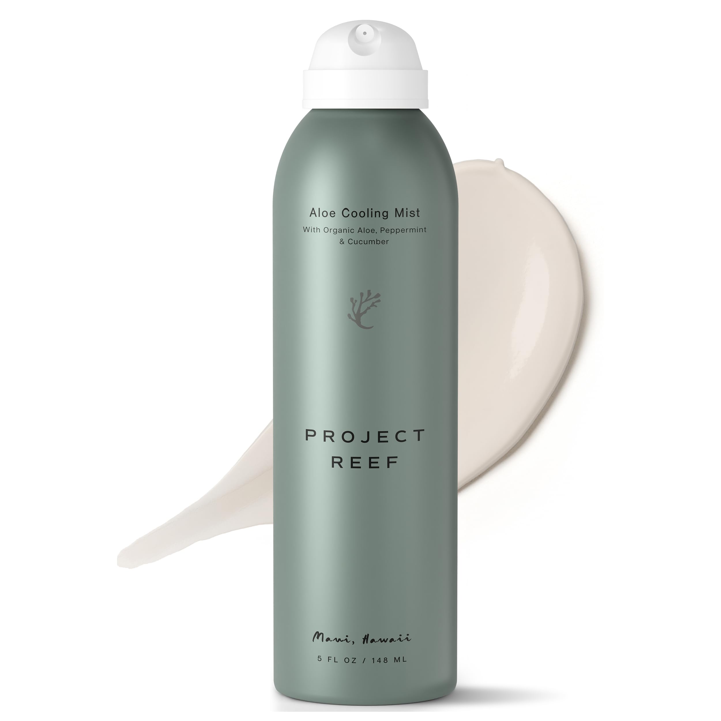Project Reef Non-Aerosol Aloe Cooling Mist – Vegan, Ocean Friendly & Hydrating After-Sun Spray with Organic Aloe Vera, Peppermint & Cucumber – Natural