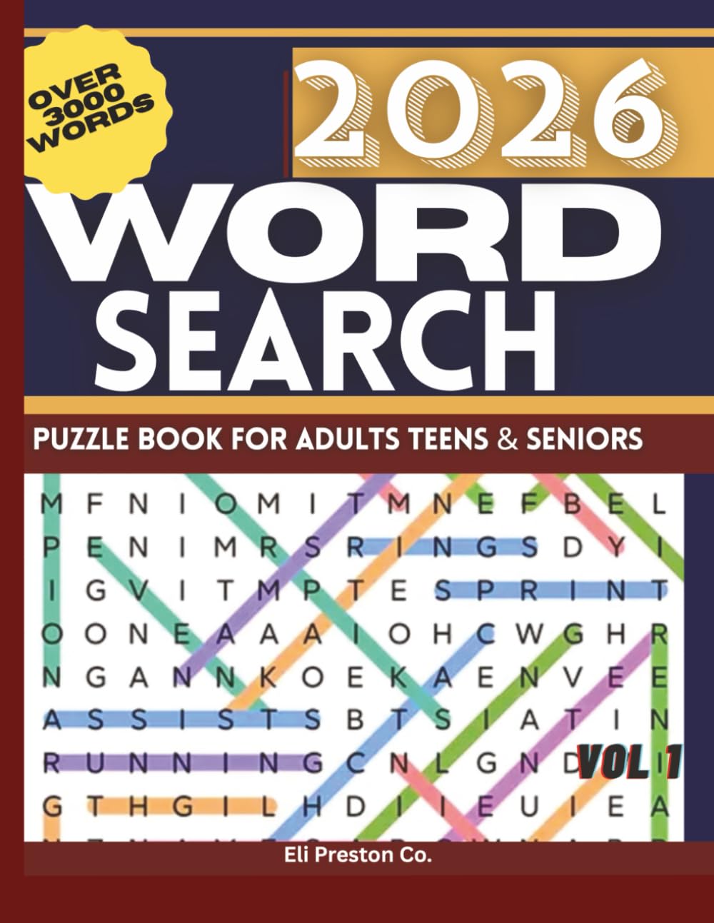 2026 Word Search Puzzle for Adults Teens And Seniors: Over 3000 words