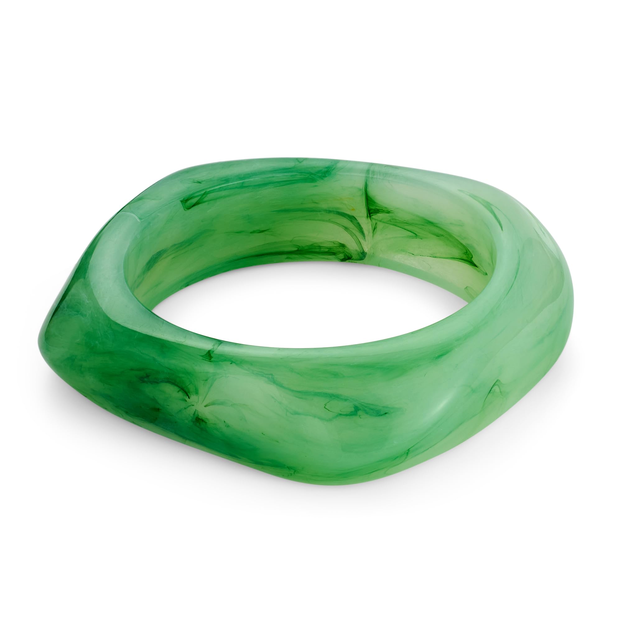 Bracelet tortue géométrique en résine colorée aux reflets translucides - 6
