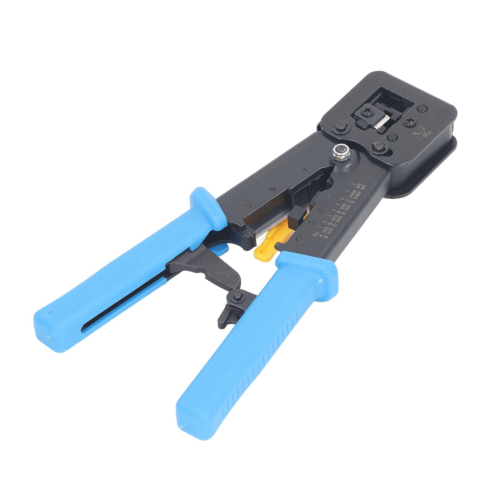 EMUKOEP Outil de Sertissage RJ45, Pince à Sertir Ethernet CAT6 avec de Larges Paramètres D'application pour Câbles RJ11 CAT5E