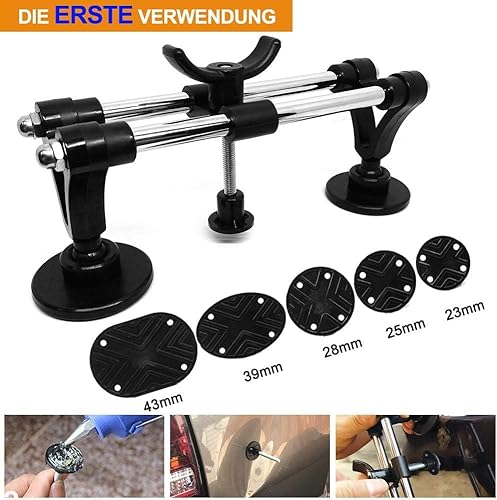 Auto Dellen Reparatur Set, Car Ausbeulwerkzeug, DIY Repair Puller Kit mit Brückenzieher, Paintless Dent Removal Tool für Fahrzeug Dellen Reparaturset