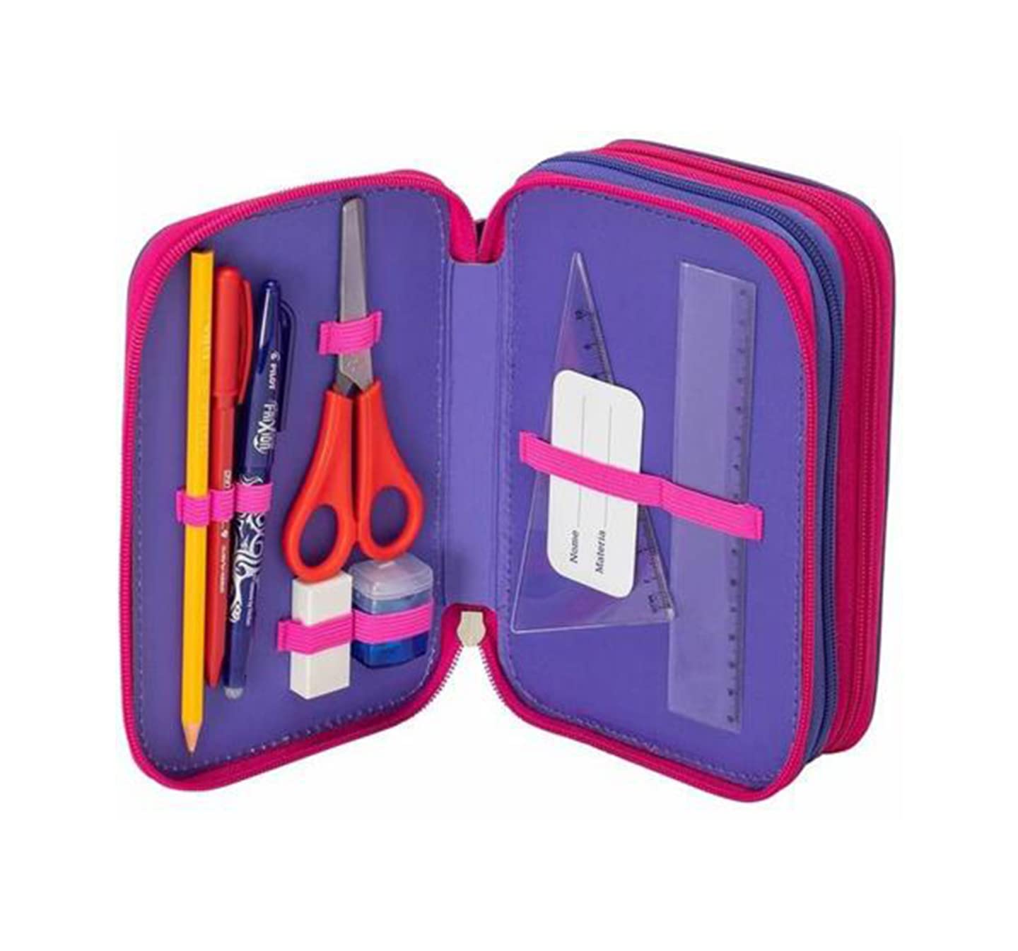 Comix Bright ASTUCCIO CORREDO 3 ZIP BUBBLES GIRL