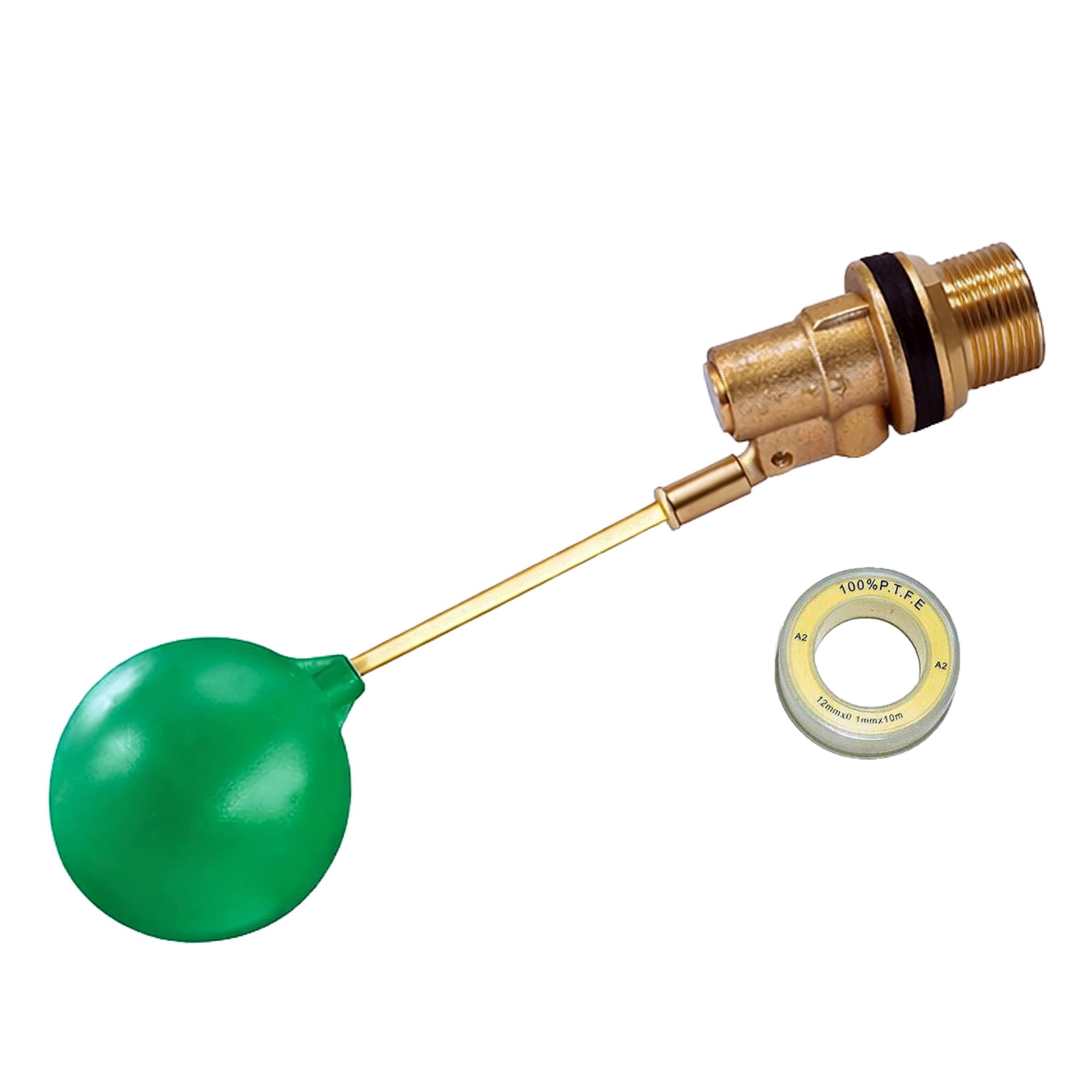 Heavy Duty Brass Float Valve 1 Inch BSP for Water Tank | Floating Ball Valve for Plastic, PVC & Cement Tanks (1" Float Valve with Rod & Ball) (33mm Outer Thread)-image-44