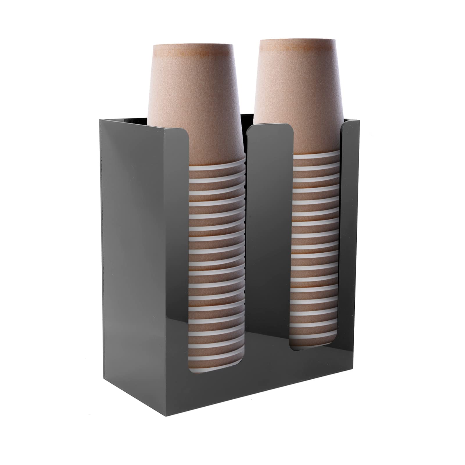 Dispensador de Tapas para Vasos de Papel - Ideal para cafeterías, hogares, Bodas, Fiestas y bufés - Organiza el Almacenamiento de Vasos Desechables de Forma eficiente, Mantiene Las Tapas ORD