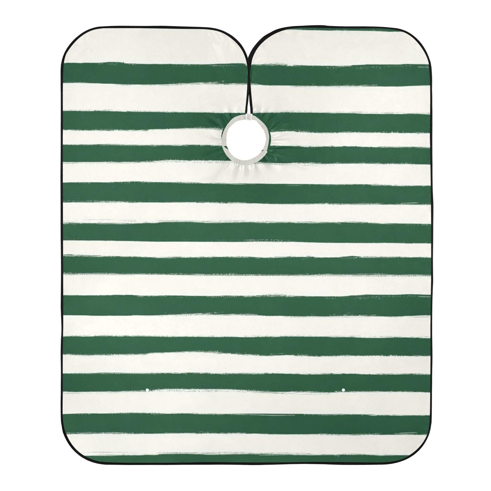 ALAZA Retro Green White Stripes Barber Cape for Men Women, Waterproof Haircut Apron Beard Shaving Bib Hair Cutting Cloth 55 x 65 Inch-image-48
