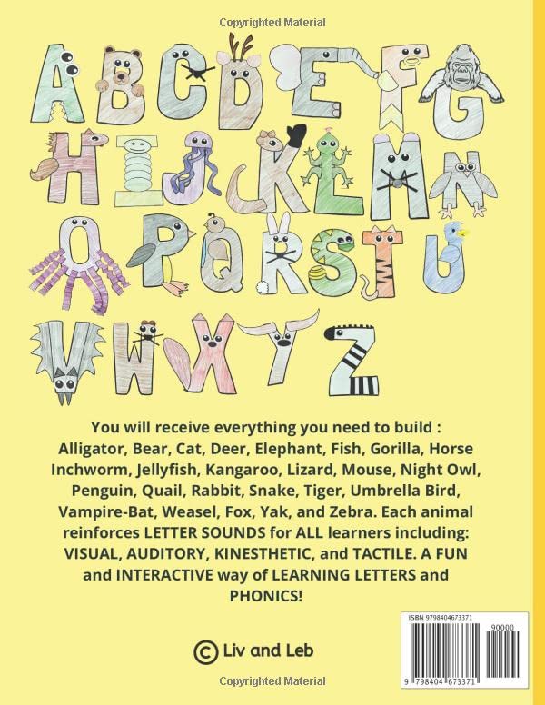 Alphabet Paper Craft: Animal Letter Craft for Kids, Uppercase Alphabet Craft (Alphabet Craft Books) - Image 2