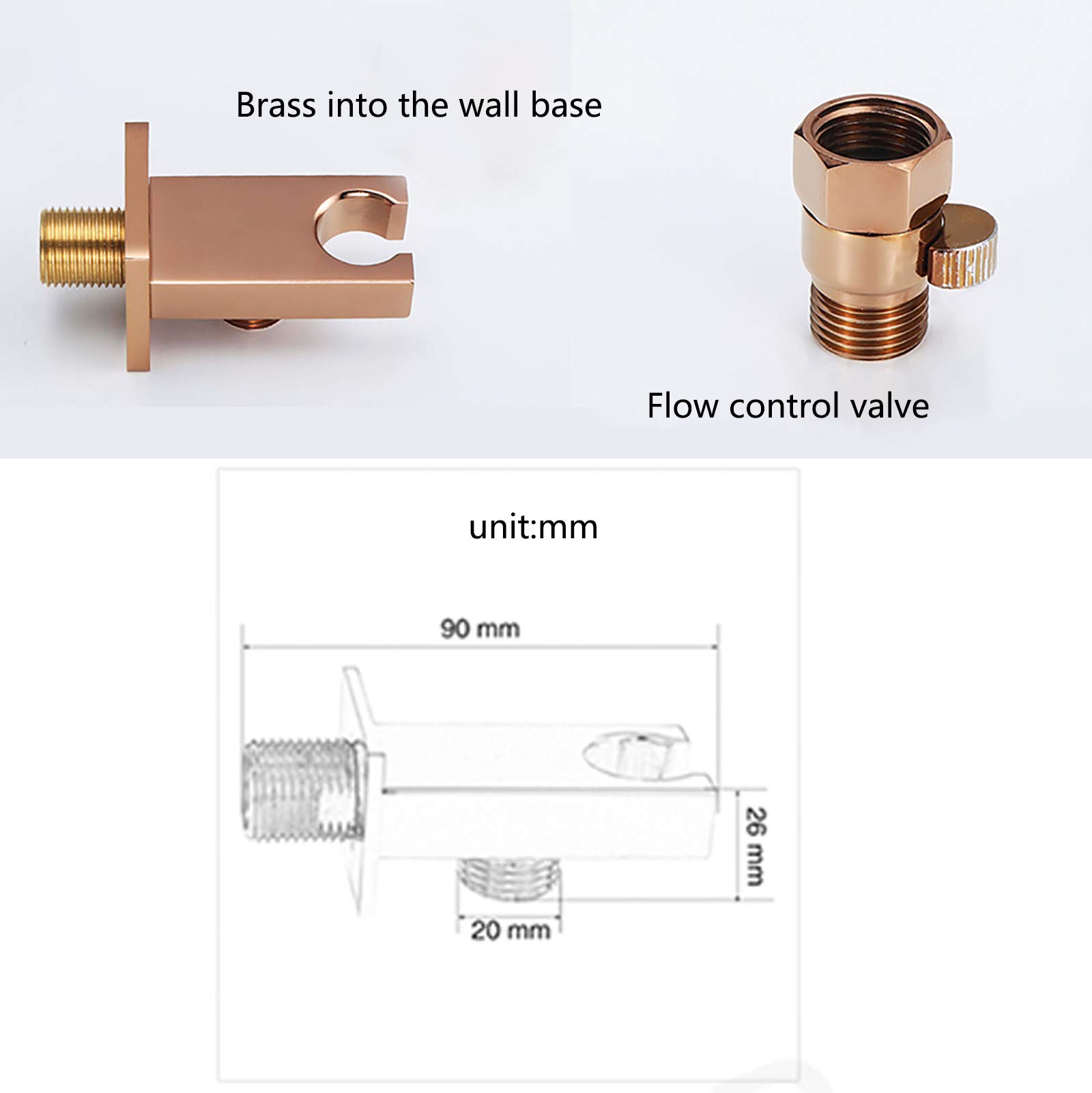 Spruzzatore portatile per bidet per WC, kit con spruzzatore per bidet da bagno in ottone da parete con acqua fredda singola per l'igiene personale, il bagno degli animali domestici, tubo da 1,5 m