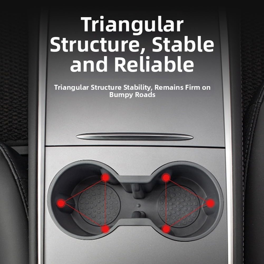 Revêtement en Silicone pour Porte-gobelets de Console Centrale Tesla Model 3 et Model Y offrant Soutien et adhérence